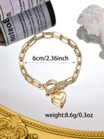 Romantic Heart Shape Alloy Iron Women's Bracelets main image 2