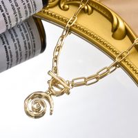 Wholesale Jewelry Elegant Simple Style Geometric Alloy Iron Zinc Toggle Plating Necklace main image 5