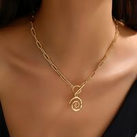 Wholesale Jewelry Elegant Simple Style Geometric Alloy Iron Zinc Toggle Plating Necklace main image 1