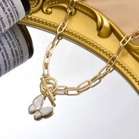Wholesale Jewelry Elegant Simple Style Geometric Alloy Iron Zinc Toggle Plating Necklace main image 8