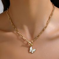 Wholesale Jewelry Elegant Simple Style Geometric Alloy Iron Zinc Toggle Plating Necklace sku image 2