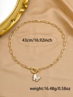 Wholesale Jewelry Elegant Simple Style Geometric Alloy Iron Zinc Toggle Plating Necklace main image 3