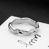 304 Stainless Steel Simple Style Plating Solid Color Rings main image 7