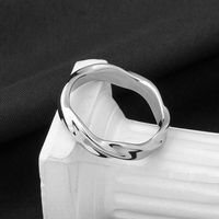 304 Stainless Steel Simple Style Plating Solid Color Rings main image 8