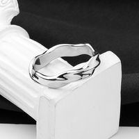 304 Stainless Steel Simple Style Plating Solid Color Rings main image 6