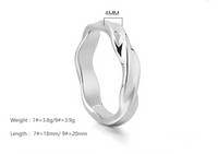 304 Stainless Steel Simple Style Plating Solid Color Rings main image 2