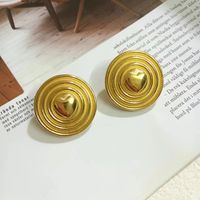 1 Pair Simple Style Circle Stainless Steel 18k Gold Plated Ear Studs main image 5