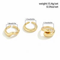 Elegant Classic Style Geometric Alloy Plating Women's Open Rings main image 2