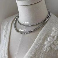 Einfacher Stil Perle Aryl Perlen Frau Halskette main image 5