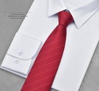 Business Formal Geometric Stripe Polyester Men's Tie sku image 21