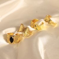 Elegant Simple Style Geometric Copper Enamel Plating Inlay Glass Zircon 18k Gold Plated Open Rings main image 7