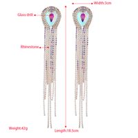 1 Paar Elegant Luxuriös Wassertropfen Quaste Überzug Inlay Legierung Strasssteine Glas Vergoldet Tropfenohrringe main image 2