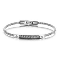 Hip-hop Simple Style Geometric Stainless Steel Plating Bangle main image 4