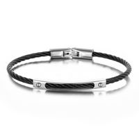 Hip-hop Simple Style Geometric Stainless Steel Plating Bangle main image 3