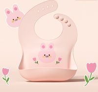 Cute Cartoon Bear Flower Silica Gel Bib Baby Accessories main image 3