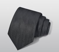 Business Formal Stripe Waves Polyester Men's Tie sku image 1