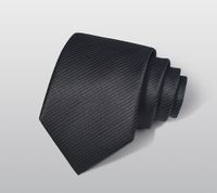 Business Formal Stripe Waves Polyester Men's Tie sku image 8