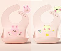 Cute Cartoon Bear Flower Silica Gel Bib Baby Accessories sku image 10