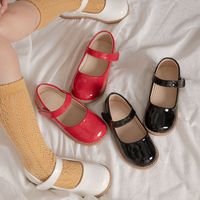 Girl's Elegant Solid Color Round Toe Flats main image 1