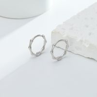 1 Paire Style Simple Vagues Placage Argent Sterling Plaqué Or Des Boucles D'oreilles main image 4