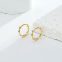 1 Pair Simple Style Waves Plating Sterling Silver Gold Plated Earrings main image 3