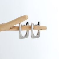 1 Pair Simple Style Solid Color Sterling Silver Earrings main image 7