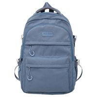 Solid Color Casual Daily Laptop Backpack sku image 2