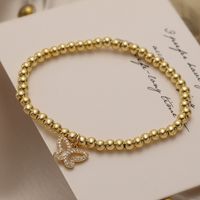 Elegant Einfacher Stil Schmetterling Kupfer Perlen Überzug Inlay Zirkon Armbänder main image 4