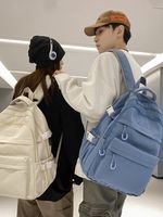Solid Color Casual Daily Laptop Backpack main image 3