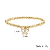 Elegant Simple Style Butterfly Copper Beaded Plating Inlay Zircon Bracelets main image 2