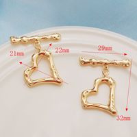 1 Piece Simple Style Heart Shape Alloy Plating Inlay Jewelry Accessories main image 4