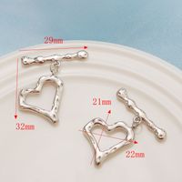 1 Piece Simple Style Heart Shape Alloy Plating Inlay Jewelry Accessories sku image 2