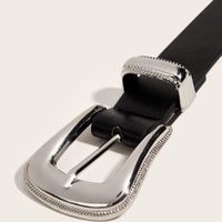 Retro Simple Style Cross Pu Leather Alloy Plating Unisex Leather Belts main image 5
