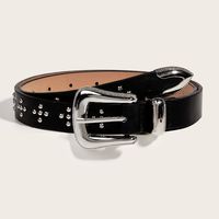 Retro Simple Style Cross Pu Leather Alloy Plating Unisex Leather Belts main image 1