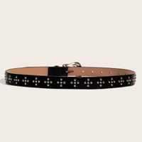 Retro Simple Style Cross Pu Leather Alloy Plating Unisex Leather Belts main image 4