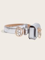 Simple Style Solid Color Imitation Leather Alloy Women's Leather Belts main image 4
