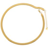 Stainless Steel 18K Gold Plated Simple Style Plating Solid Color Necklace sku image 1