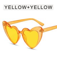 Casual Heart Shape Pc Special-shaped Mirror Full Frame Women's Sunglasses sku image 2