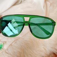 Simple Style Commute Color Block Resin Special-shaped Mirror Full Frame Women's Sunglasses sku image 7