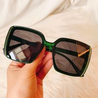 Simple Style Commute Color Block Resin Special-shaped Mirror Full Frame Women's Sunglasses sku image 12