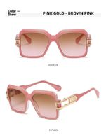 Rétro Bloc De Couleur Pc Carré Plein Cadre Femmes De Lunettes De Soleil sku image 3