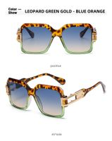 Retro Color Block Pc Square Full Frame Women's Sunglasses sku image 5