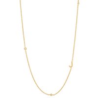 Simple Style Letter Sterling Silver 18k Gold Plated Necklace sku image 10