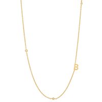 Simple Style Letter Sterling Silver 18k Gold Plated Necklace sku image 2