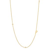 Simple Style Letter Sterling Silver 18k Gold Plated Necklace sku image 6