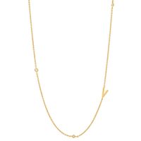 Simple Style Letter Sterling Silver 18k Gold Plated Necklace sku image 22