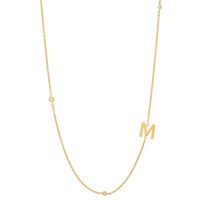 Simple Style Letter Sterling Silver 18k Gold Plated Necklace sku image 13