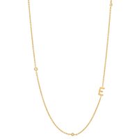Simple Style Letter Sterling Silver 18k Gold Plated Necklace sku image 5
