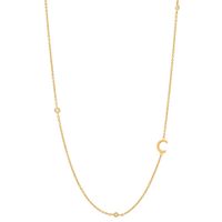 Simple Style Letter Sterling Silver 18k Gold Plated Necklace sku image 3