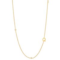 Simple Style Letter Sterling Silver 18k Gold Plated Necklace sku image 17